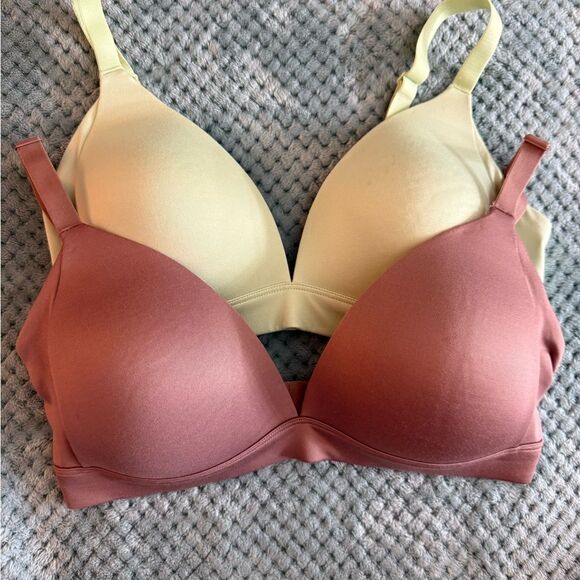 Auden Pink and Cream Bra Set - Picture 1 of 3